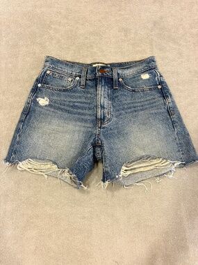 Madewell Relaxed Mid-Length Denim Shorts Size 24